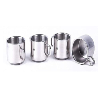 Buy Stainless Steel Plain Tea & Coffee Cup Set of 4 Pcs
